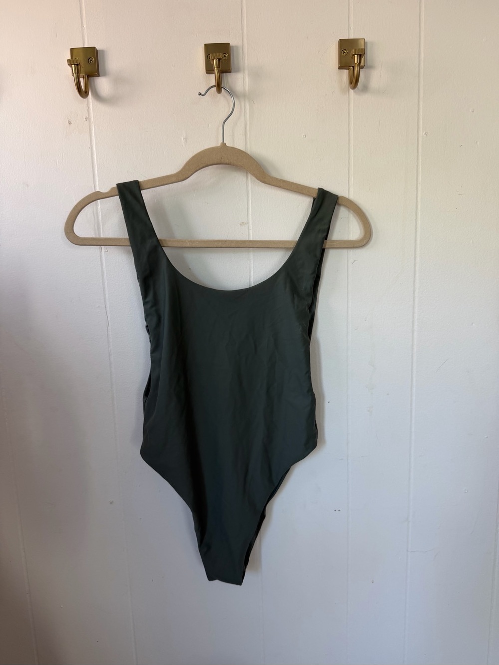 Women One-Piece Swimsuit in Olive Green